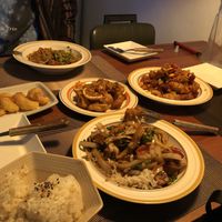 Tofu Stir Fry, Chow Mein, Orange Chicken, Extra Crispy Chicken, vegan Shrimp  at Camouflage in Seoul