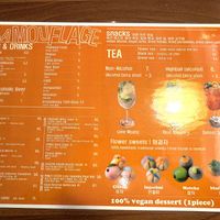 Menu  at Camouflage in Seoul
