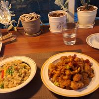 Fried rice and kungpao chicken. at Camouflage in Seoul