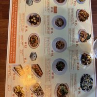 Food menu (the light is covering the vegan shrimp)  at Camouflage in Seoul