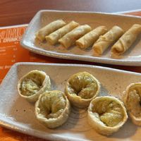 Fried dumplings and spring roll  at Camouflage in Seoul