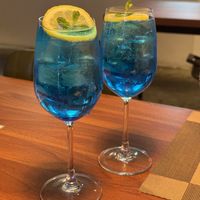 Blue sapphire highball drink  at Camouflage in Seoul