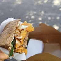Vegan salami sandwich at Chubbies in Ioannina