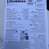 Menu   at Chubbies in Ioannina
