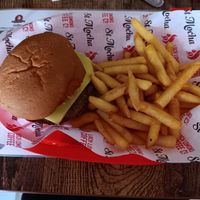 Vegan burger at The Station Coffee Shop in Aberfoyle