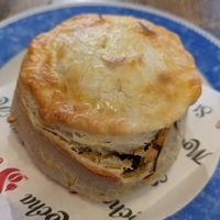 Vegan chickpea curry pie at The Station Coffee Shop in Aberfoyle