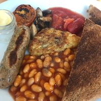 Vegan breakfast (half size)  at Terrace Cafe in Northallerton