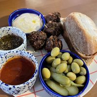 Mezze platter  at Ushi's Coffee Corner in Glasgow