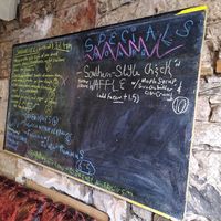 I love this menu black board so much at Ushi's Coffee Corner in Glasgow