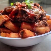 The best loaded fries at Ushi's Coffee Corner in Glasgow