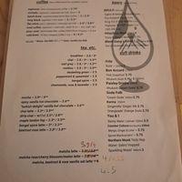 Drinks- desserts are on specials board at Ushi's Coffee Corner in Glasgow