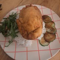 Katsu style pan fried bun at Ushi's Coffee Corner in Glasgow
