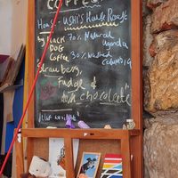 Coffee options at Ushi's Coffee Corner in Glasgow