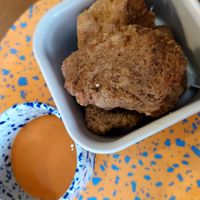 The chick'n - order that as starter, it's simply perfect! at Ushi's Coffee Corner in Glasgow