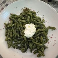 Cavolo nero, new season olive oil. chlli, carsarecce   at Pastaio in London