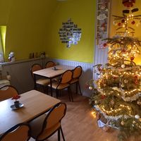 Kerstsfeer at Friterie Au Chat l'Heureux in Houffalize