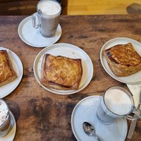 Vegan "Galettes de rois" with fabulous hot chocolat at L'Amandier  in Selestat