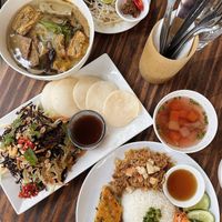 Bún huế, Vegan papaya salad, Joi broken rice   at The Joi Factory in Ho Chi Minh City