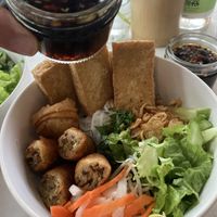 Bun dao nuac noodle dish  at The Joi Factory in Ho Chi Minh City