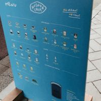 Sign / menu  at Anch46 Café in Eindhoven