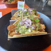 Plant based chicken and avocado tacos  at Wahaca - Stratford in East London