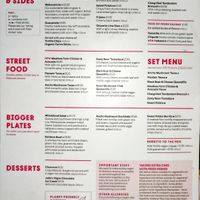 Vegan menu at Wahaca - Canary Wharf in East London