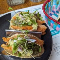 Chicken tacos at Wahaca - Canary Wharf in East London