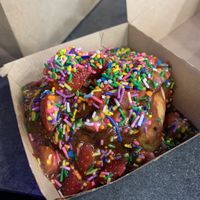 Strawberries and sprinkles   at Cinnaholic in Ann Arbor