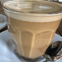 Latte w coconut milk  at Burrito Amor in Valladolid