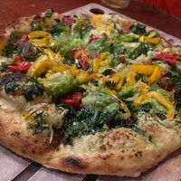 Dalai Lama pizza  at The Luggage Room Pizzeria in Pasadena