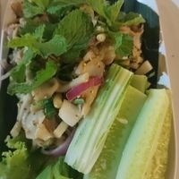 Mushroom larb at Korn Restaurant in Koh Samet