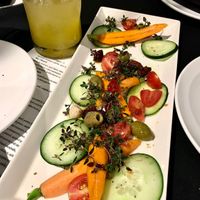 Roasted veggies that came with the hummus platter  at Beeside Balcony in Del Mar