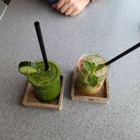 Green smoothie, Thai cocktail at Level 24 Eatery in Nairobi
