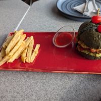 Bean burger without cheese at Level 24 Eatery in Nairobi