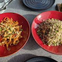 Chilli garlic noodles, Shanghai fried rice at Level 24 Eatery in Nairobi
