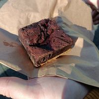 Cherry brownie at New Cut Coffee in Bristol