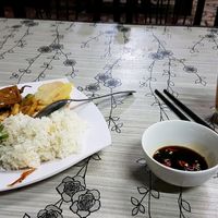 20,000 Dong dinner plate (minus soup). at Bo De Quan - Ho Tung Mau in Vinh