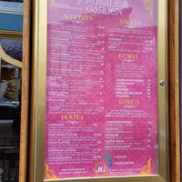 Menu at Jerusalem Garden Café in Asheville