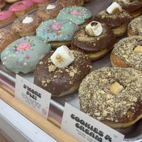 Donuts in the case!  at Dough Joy - East Pike Street in Seattle