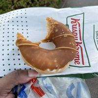 vegan caramel latte doughnut   at Krispy Kreme in Watford