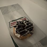 vegan cookies and crème donut  at Krispy Kreme in Watford