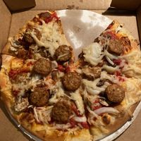 10” vegan cheese, sausage with onion & mushroom   at JB's Pizza Parlor in Grand Rapids