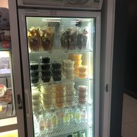 Fridge with products   at Mr Bean - NTU in West Singapore