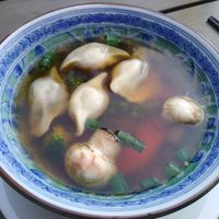 Vegan wanton soup at Hashi Stuttgart in Stuttgart