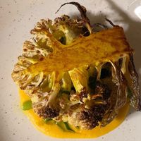 Cavolfiore arrosto e crema di lenticchie   at Polisena L'Altro Agriturismo in Pontida