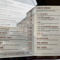 Menu April 2021 at Star Anise Arts Cafe in Stroud