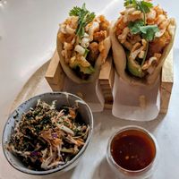 Tofu bao buns with Japanese salad at Shokupan in Nairobi
