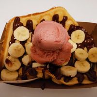 Bubble waffle at Sweet Point in Graz