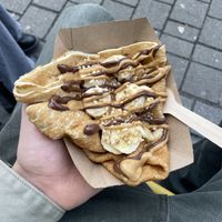 Vegan crepe with peanut chocolate sauce  at Sweet Point in Graz
