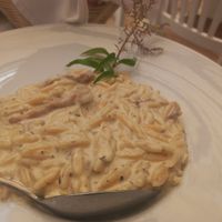 Pasta with plant cream and truffle at Stou Kir Yianni Restaurant in Omodos